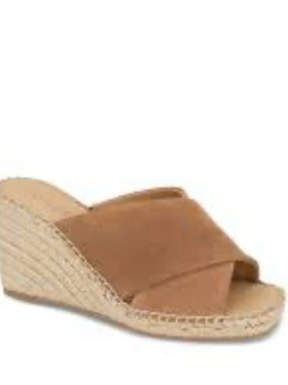 Splendid Tan Crisscross Espadrille Wedge Slides- never worn
